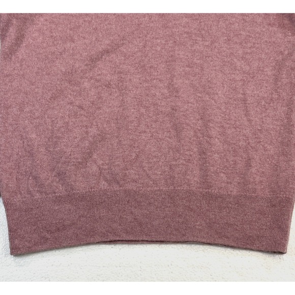 Quince 100% Mongolian Cashmere Sweater Women's Size Medium Pink V-Neck Pullover - Picture 5 of 13